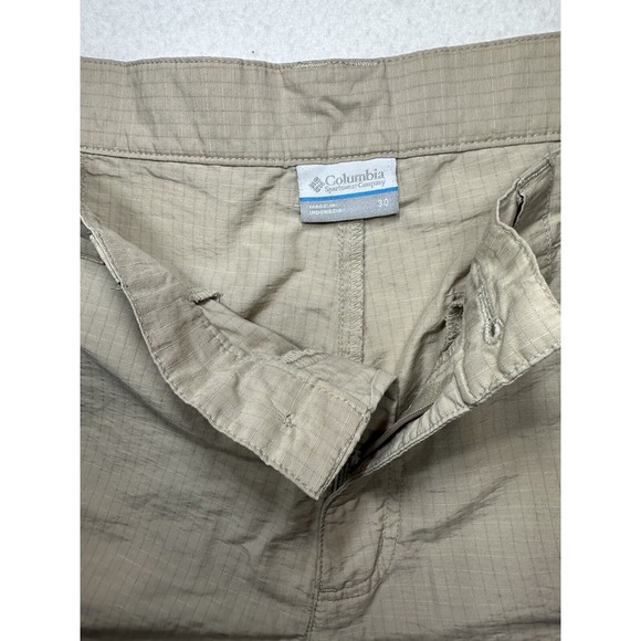Columbia Mens PFG Omni Shade Shorts Sz 30 Tan Khaki Fishing Outdoor Hiking - Picture 6 of 6
